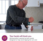 Ring Pull & Pop Top Can Opener (Teal) Easy Open Any Pull Tab Cans for Seniors, Soda, Pet Food, Cat Cans, Beer, Parkinsons Aids for living Gifts, Gadgets for People with Arthritis, kitchen gadgets.
