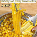 Corn Peeler 2PCS Stainless Steel Corn Peeler and Stripper Tool Set 2025 Corn Planer Cutter Thresher Scraper,Peel Corn Cob Separator Quick
