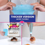 Riccle 94 pcs Cake Decorating Kit with Cake Turntable - Includes 50pcs 12 Inch Disposable + 2 Reusable Piping Bags and Tips Set, 24 Icing Piping Tips, 2 Spatulas, 3 Icing Comb Scraper, 6 Cake Liners