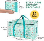 BALEINE 2-Pack Oversized Moving Bags with Reinforced Handles, Heavy-Duty Storage Tote for Clothes, Moving Supplies (Spring Stroll, 2-Pack)