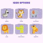 Personalized Bento Box for Kids with Safari Icon and Name - Lilac - 5 Compartments Drop-Proof Bento Box, Dishwasher Safe, Made with BPA-Free Materials, Bento Lunch Box for Kids and Toddlers