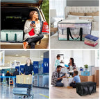 BALEINE 8-Pack Oversized Moving Bags with Reinforced Handles, Heavy-Duty Storage Tote for Clothes, Moving Supplies (Color Strip, 8-Pack)