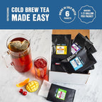Tiesta Tea - 6-Pack Cold Brew Variety, Loose Leaf, Medium to Non-Caffeinated, Assorted Tea Sample Set, Cold Brew Packets, Each Makes a 64oz Pitcher (Pack of 6)