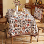 patdrea Designer Linen Extra Long Rectangle Tablecloth,Framhouse Vintage Pomegranates Leaves Pattern Tablecloths,Table Cover Decor for Kitchen Dining Christmas,Thanksgiving,63"x110"-Tehran a