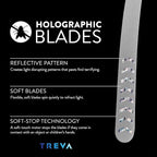 Treva Chemical Free Bug Fan, Fly Deterrent with Holographic Blades to Clear Bugs, Mosquitoes, and Flies, Battery Powered Fly Fan, Raspberry (2 Pack)