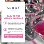 Snowy River Pink, Cocktail & Margarita Sugar Rimmer - Vibrant Color Glass Rimming Sugar with Medium Crystal Texture - 80oz