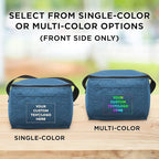 Custom Insulated Cooler Lunch Bag Set of 10, Personalized Bulk Pack - Perfect for Work, Travel, Outdoor Events - Blue
