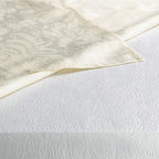 Home Bargains Plus Quilted Heavy Duty Table Pad Protector with Flannel Backing, Cut to Fit, Heat Resistant, Wipe Clean, Protects Table from Spills and Scratches, White, 52” x 144” Rectangle