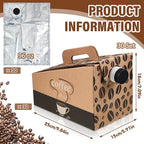 Dandat 20 Pack Disposable Coffee Dispenser Box 96 oz - Thick Hardboard Insulated Coffee to Go Container with Handle & Lids, Hot Cold Bulk Beverage Dispenser for Parties, Catering, Take Out
