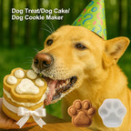 4IN Big Paw Shape Dog Cat Treat Molds 2 Pack, DIY Flavors for Puppy. Food Safe Silicone for Oven. Large Ice Cube Molds for Pet Chew, Cooling, Pets Birthday Cake Baking. Fun Gifts for Dog Lover