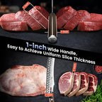 Butcher Knife Set, 3 PCS Kitchen Knives Set for Cutting, Meat Cleaver Chef Knife Set, Japanese Style High Carbon Steel Knives Set, Chopping & Slicing & Boning for Home and BBQ, Gift for Men