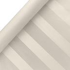 Luxury Table Protector Pad, 2 in 1 Table pad + Great Looking Tablecloth - Heat Resistant, Spill & Stain Proof - Flannel Backing (Ivory - Silk Stripe, 54x144)