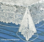 Home Bargains Plus Hotel Quality Crystal Clear Vinyl Tablecloth Protector, 6 Gauge Heavy Duty Thick Vinyl Super Clear Tablecloth Cover, 70 Inch Round