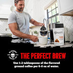 Blackout Coffee Caramel Cream Flavored Ground Coffee – Medium Roast, Smooth Taste, Guilt-Free Indulgence – Freshly Roasted 12oz Bag, American Made