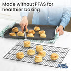 GoodCook Set of 2 Everyday Nonstick XL Cookie Sheet and XL Cooling Grid, Gray