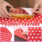 Fulmoon 300 Sheets Waxed Deli Paper Sheets for Food 12 x 12 Inch Polka Dot Dry Wax Paper Greaseproof Food Basket Liners Sandwich Wraps for Wrapping Bread Baking BBQ Picnic Party (Red)