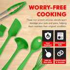 Chef Craft 9 Piece Green Premium Silicone Kitchen Tool Set (42084)