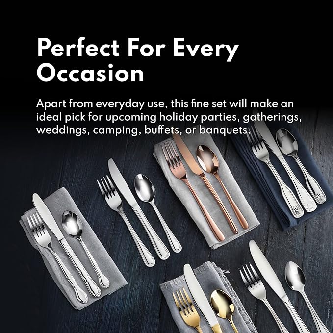 New Star Foodservice Bead Pattern, Stainless Steel, 36-Piece Flatware Set