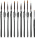 Golden Maple Miniature Paint Brushes Drybrush-10pcs Model Detail Paint Brush Set, Small Fine tip Brushes for Acrylic, Watercolor & Paint by Number, Figurine