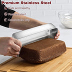 LIANYU 3 Pack Loaf Pans for Baking Bread 12 x 5 Inch, Stainless Steel Large Baking Pans Set, Deep Meatloaf Pans for Homemade Bread, Cakes, Sandwich, Solid & Durable, Dishwasher Safe