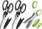 Kitchen Scissors 3 Pack - Replacement - Stainless Steel Cooking Shears for Cutting Meat, Food, Fish, Poultry Multipurpose Sharp Sissors for Dishwasher Safe, 8.3 Inch