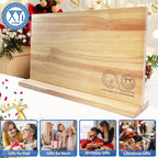 XYJ Authentic Since 1986 Magnetic Knife Block, Powerful Double-Sided Wooden Magnetic Knife Holder, Cutlery Display, Universal Kitchen Knife Stand Storage Rack Without Knives