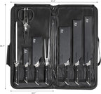 Cangshan HELENA Series German Steel Forged BBQ Knife Set (Black, 9-Piece Bag Set)