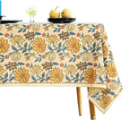 ISAENNE Designer Bohemian Floral Small Rectangle Tablecloth,Linen Colorful Table Cloth,Wrinkle Resistant Decor Tablecloths for Dining Thanksgiving Kitchen Party Christmas,55"*71"-Estevan B