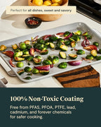 Caraway Non-Stick Ceramic Baking Sheet - Naturally Slick Ceramic Coating - Non-Toxic, PTFE & PFOA Free - Perfect for Baking, Roasting, and More - Large (18" x 13") - Marigold