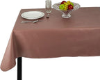 Yourtablecloth Heavy Duty Vinyl Rectangle or Square Tablecloth – 6 Gauge Heavy Duty Tablecloth – Flannel Backed – Wipeable Tablecloth with Vivid Colors & Many Sizes 52 x 108 Sky Blue