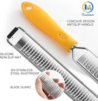 Lemon Zester & Heavy Duty Cheese Grater & Vegetable Grater — Parmesan Cheese Lemon, Garlic, Nutmeg, Chocolate, Fruits, Vegetables, Ginger - Cheese Shredder & Stainless Steel Grater