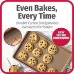GoodCook BestBake Nonstick 10" x 15" Textured Carbon Steel Cookie Sheet, Medium Baking Tray, Scratch-Resistant Bakeware, Even Heating, Durable Bronze Nonstick Baking Sheet
