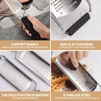 Cheese Grater Lemon Zester, Stainless Steel Grater Citrus Zester Tool for Parmesan Cheese Lemon, Ginger, Cheese, Nutmeg, Potato, Chocolate and Garlic, With Protective Cover-2 Pack