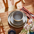 Portmeirion Minerals 10.5" Dinner Plate, Aquamarine - Modern Stoneware Tableware with Gentle Curves, Durable & Stylish for Dining, Microwave & Dishwasher Safe - Sleek Dinnerware Collection