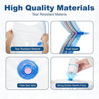 HOUSE DAY 10 Jumbo Vacuum Seal Bags For Clothing Travel, 80% Space Saving Travel Vacuum Bags with Electric Pump, Vacuum Storage Bags For Clothes, Comforters, Blankets, Moving, Reusable & Durable