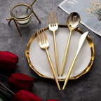 LIYH 360 Pcs Heavyduty Gold Plastic Silverware Set - Elegant Gold Silverware Disposable Utensils Set for Weddings, Parties & Events - Includes Forks, Spoons, Knives, Cutlery Tableware