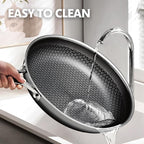 Frying Pan, 10 Inch Hybrid Non Stick Stainless Steel Skillets, Dishwasher Induction Oven Broiler Safe, Non Toxic Chef's Pan, PFOA Free Cookware