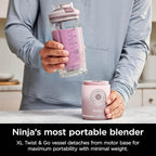 Ninja BC251PK Blast Max Personal Cordless Blender for Smoothies, Blend, Ice Crush, 22 oz. Twist & Go Vessel, Pink - Certified Refurbished