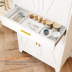 71" Tall Pantry Storage Cabinet with Drawer and Adjustable Shelves, Freestanding Tall Kitchen Cupboard Storage Cabinet for Kitchen,Dining Room, Living Room, White