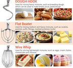 30 QT Stand Mixer, Commercial Industrial Grade Kitchen Electric Food Mixer with Stainless Steel Bowl, 3 Types of Mixing Tools, Built for Professional Baking: Effortlessly Handles Large Recipes