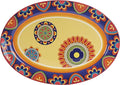 Bico Tunisian Ceramic 16 inch Oval Platter, Microwave & Dishwasher Safe