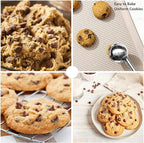 Extra Mini Cookie Scoop for Baking, 1 tsp / 5 ml Cookie Scooper, 18/8 Stainless Steel Cookie Scooper for Baking, Cookie Dough Scoop with Non-slip Grip (Mint)