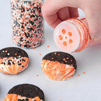Sweets Indeed Halloween Sprinkles 4-Pack – 11.57 oz Jar Set | Candy Eyeball Mix, Bat & Pumpkin Quin Mix, Orange Sanding Sugar & Black/White/Orange Nonpareils | Cupcake & Cookie Decorations