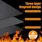 90x48 Inches Extra Large Grill Mat for Outdoor Grill - Fireproof Deck and Patio Protector, Waterproof and Oil-Proof Barbecue Grill Mat