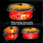 Magnifique 8-Quart Digital Programmable Slow Cooker with Timer - Small Kitchen Appliance for Family Dinners - Serves 10+ People - Heat Settings: Keep Warm,