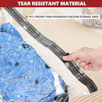 SUOCO Travel Vacuum Bags for Luggage with Portable Electric Pump, 8 Medium Packing Seal Bags for Clothing Suitcase Backpack, Space Saver Compression Clothes Storage Bags