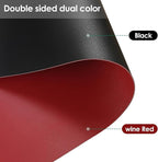 Leather Table Cover,1.8mm Thick,42x78 Inch Table Protector,Table Protector for Dining Room Table,Dining Table Cover,Table Cover Protector,Table Top Protector(Black+Wine Red,42x78)