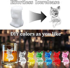 3D French Bulldog Ice Cube Molds, Fun Animal Shape Ice Cube Tray Silicone for Whiskey, Cocktail, Juice, Drink Decoration Cute Dog Gifts for Bulldog Lover, 2 Pack Resin Molds