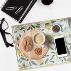 Spsyrine Lemon Serving Tray with Handles, Plastic Decorative Tray for Coffee Table, Living Room, Home Decor