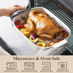 Ceramic Bakeware Set, Porcelain Rectangular Lasagna Pans Casserole Dish Set for Baking, Cooking, Kitchen, Cake Dinner, Banquet and Daily Use, Stackable Nesting, 3 PCS (cream white)